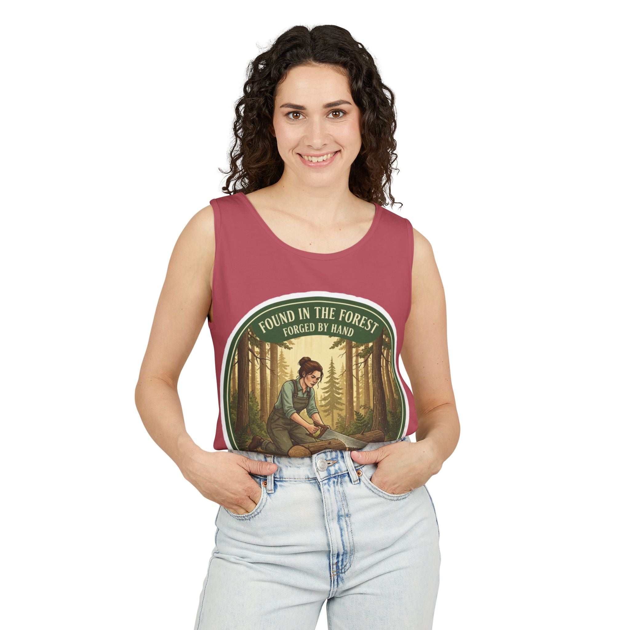Found in the Forest Tank Top — 'Forged by Hand' Woodworker Nature Graphic