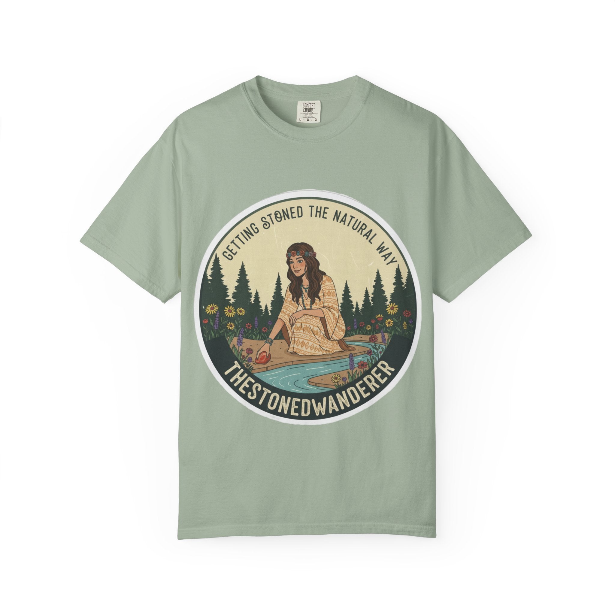 Vintage Nature Graphic T-Shirt — "Getting Stoned the Natural Way" Outdoor Vibes