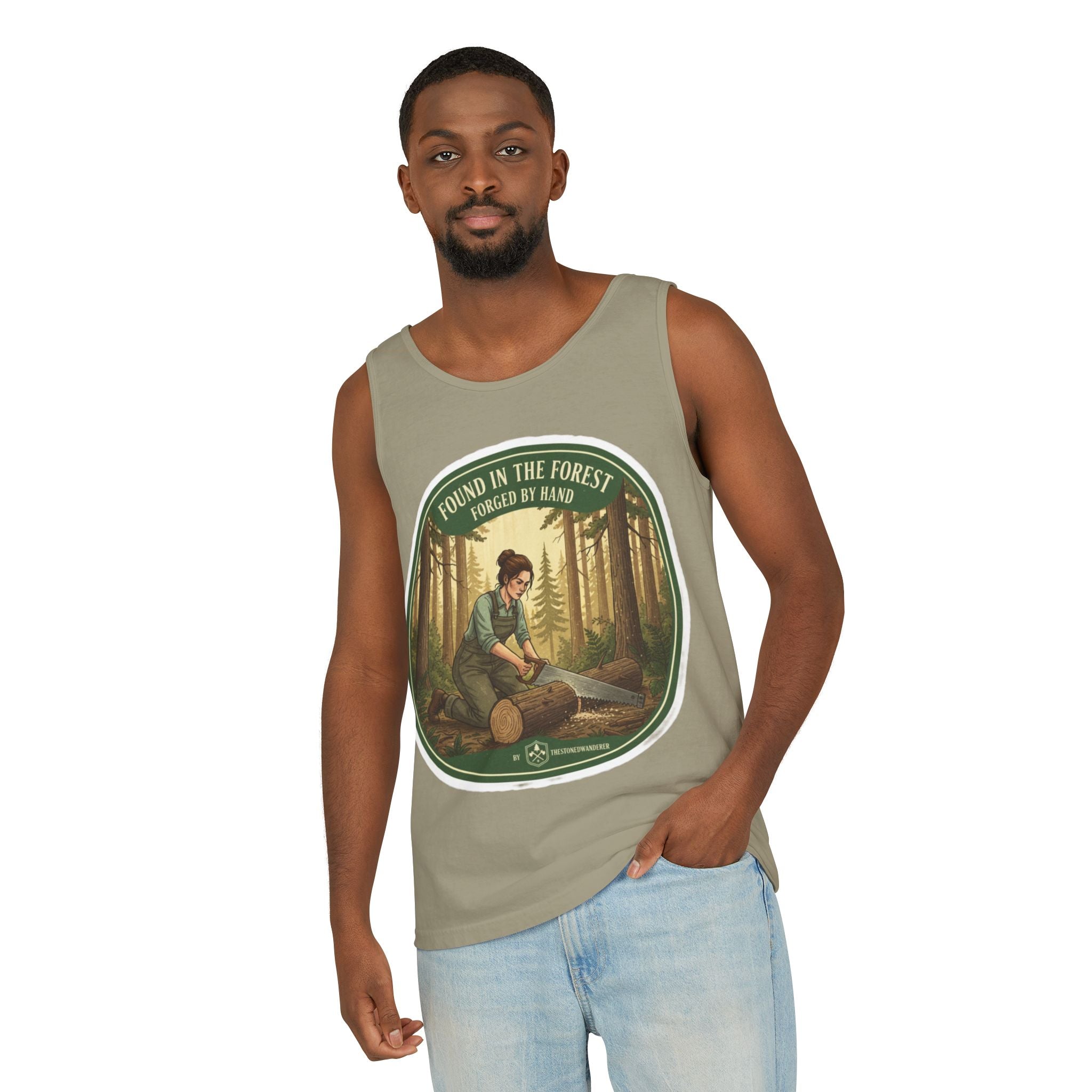 Found in the Forest Tank Top — 'Forged by Hand' Woodworker Nature Graphic