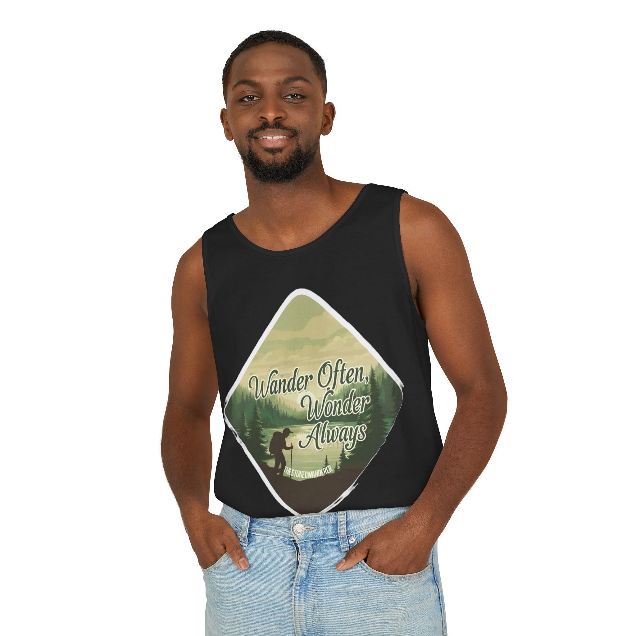 Wander Often, Wonder Always Tank Top — Adventure Scenic Graphic Tank