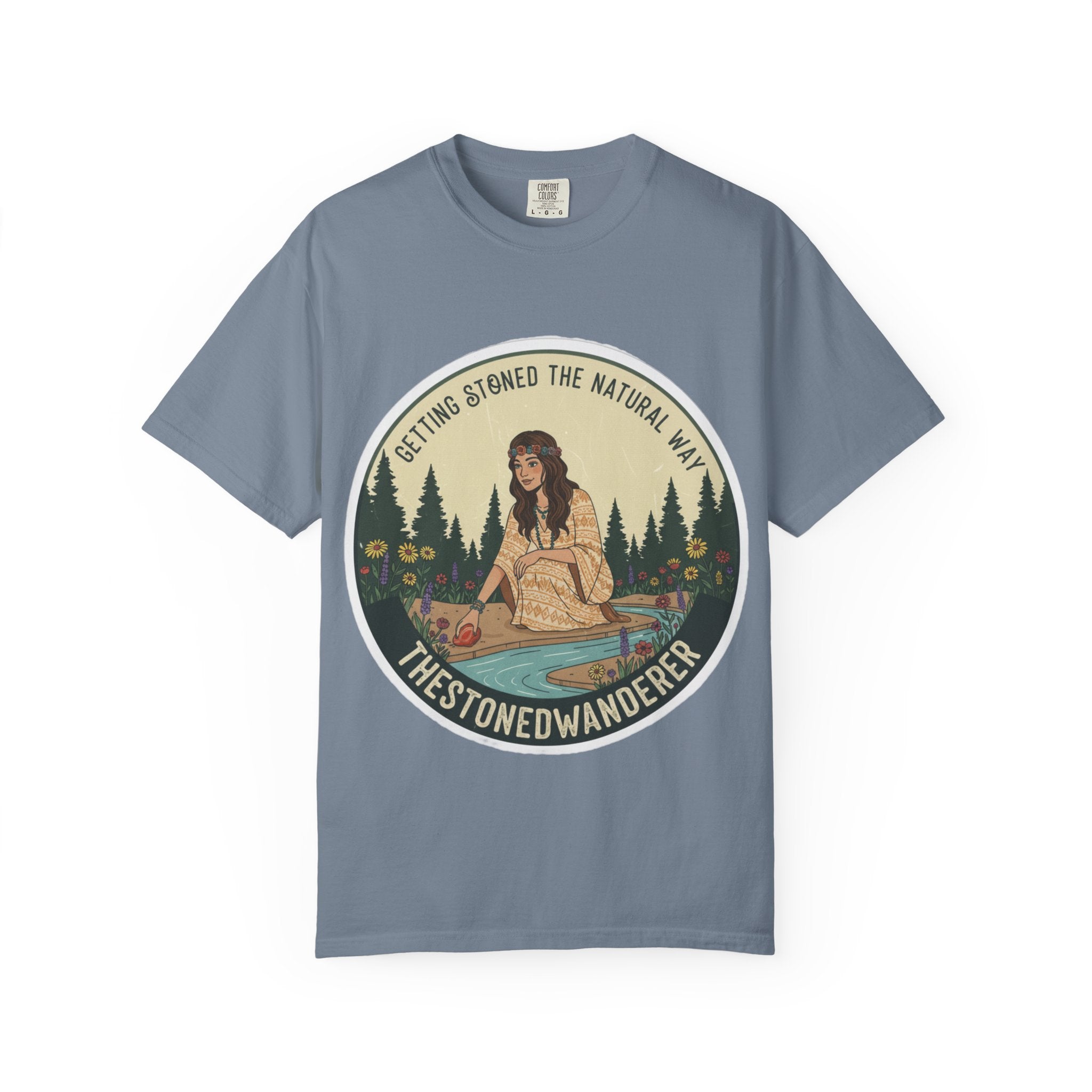 Vintage Nature Graphic T-Shirt — "Getting Stoned the Natural Way" Outdoor Vibes