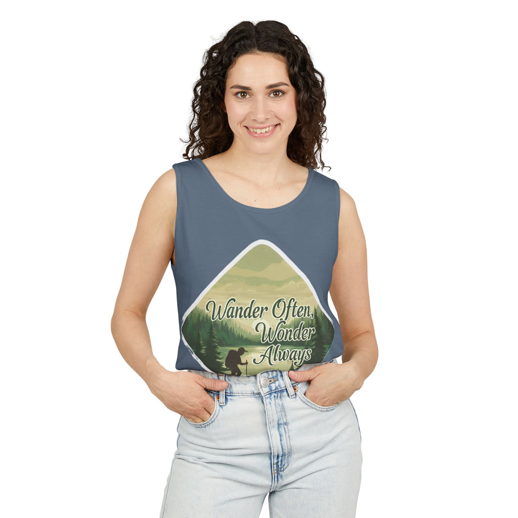 Wander Often, Wonder Always Tank Top — Adventure Scenic Graphic Tank