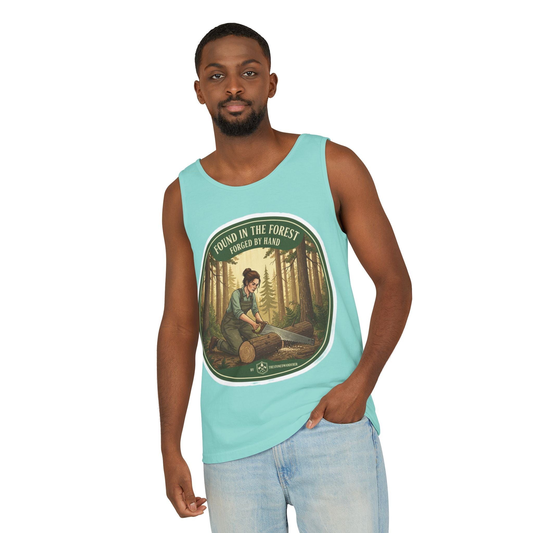 Found in the Forest Tank Top — 'Forged by Hand' Woodworker Nature Graphic