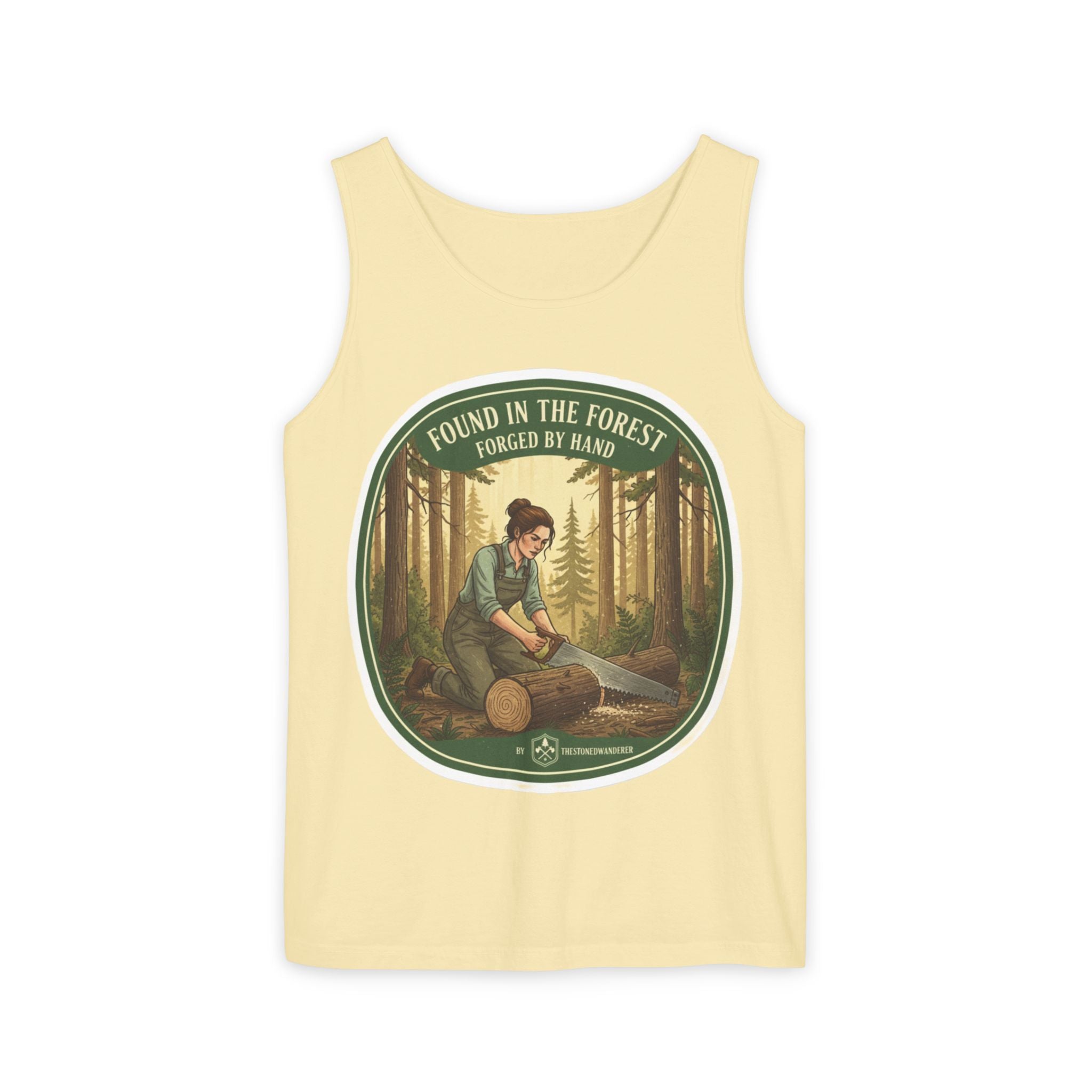 Found in the Forest Tank Top — 'Forged by Hand' Woodworker Nature Graphic