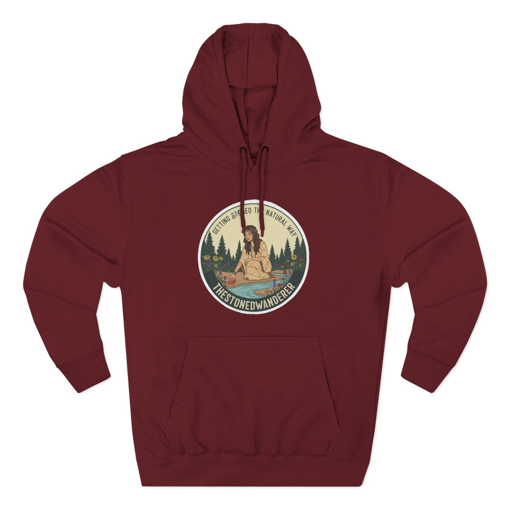 Outdoor Adventure Hoodie — "The Stone Wanderer" Vintage Camping Graphic