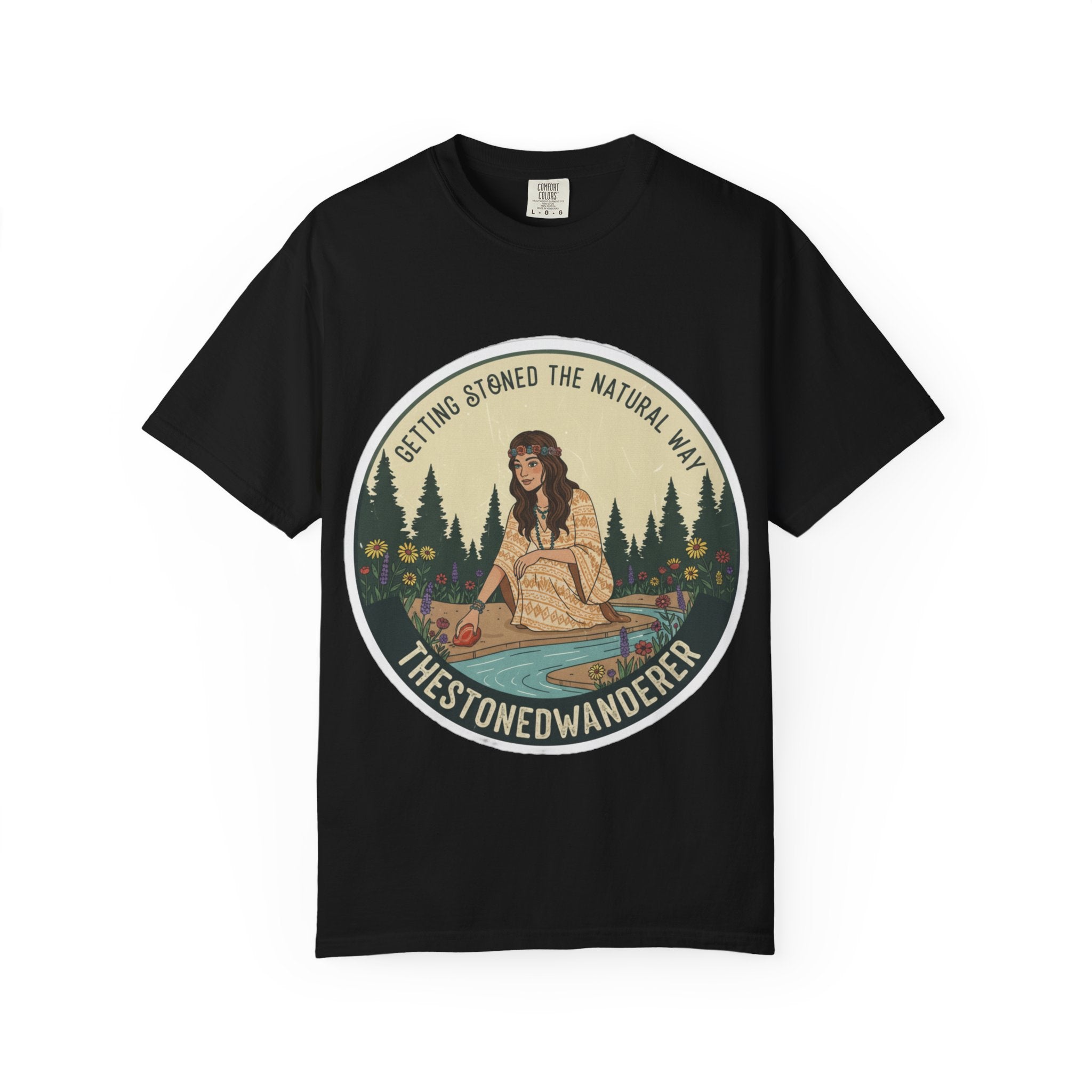 Vintage Nature Graphic T-Shirt — "Getting Stoned the Natural Way" Outdoor Vibes