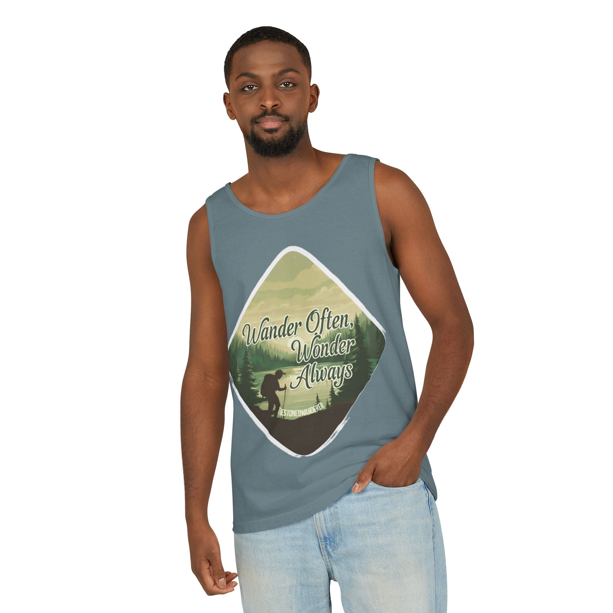 Wander Often, Wonder Always Tank Top — Adventure Scenic Graphic Tank