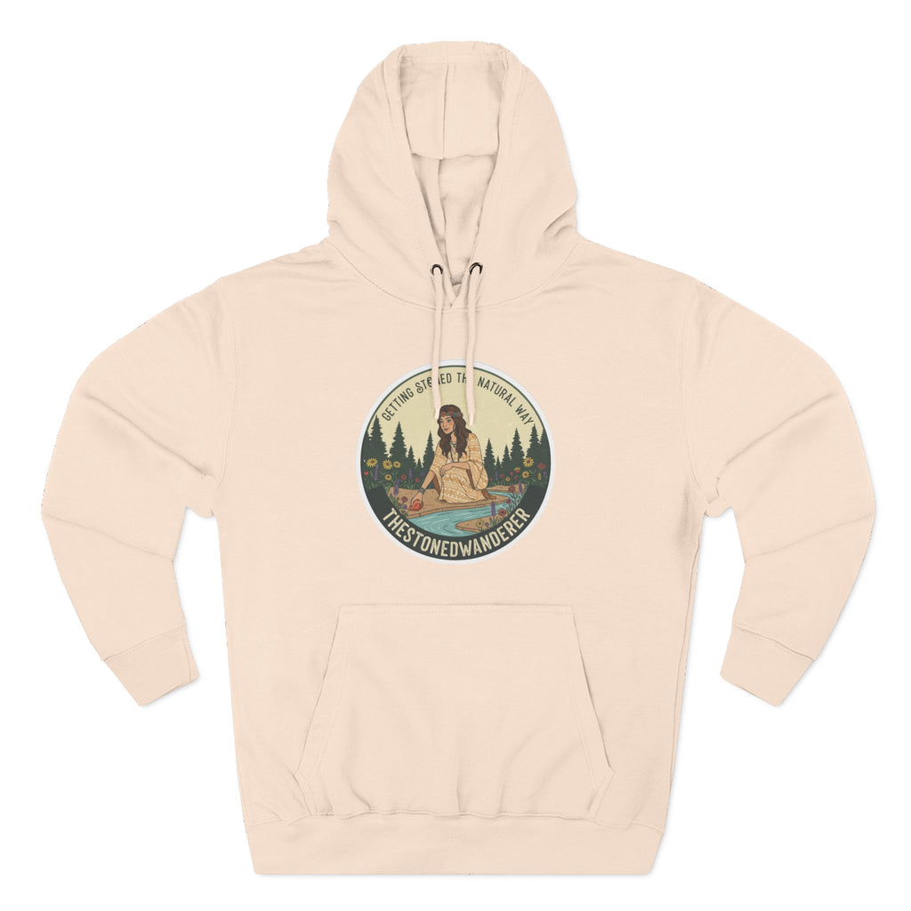Outdoor Adventure Hoodie — "The Stone Wanderer" Vintage Camping Graphic