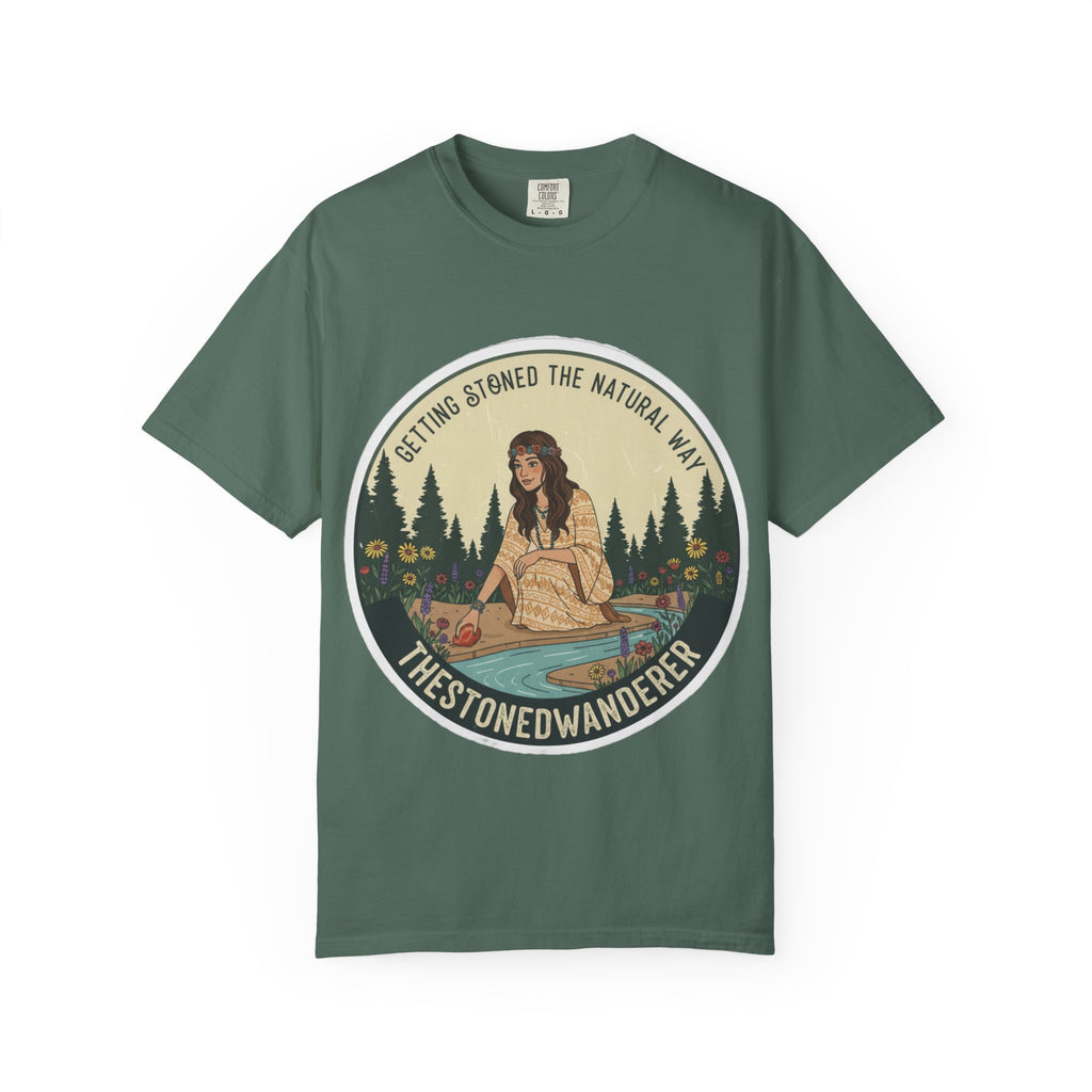 Vintage Nature Graphic T-Shirt — "Getting Stoned the Natural Way" Outdoor Vibes