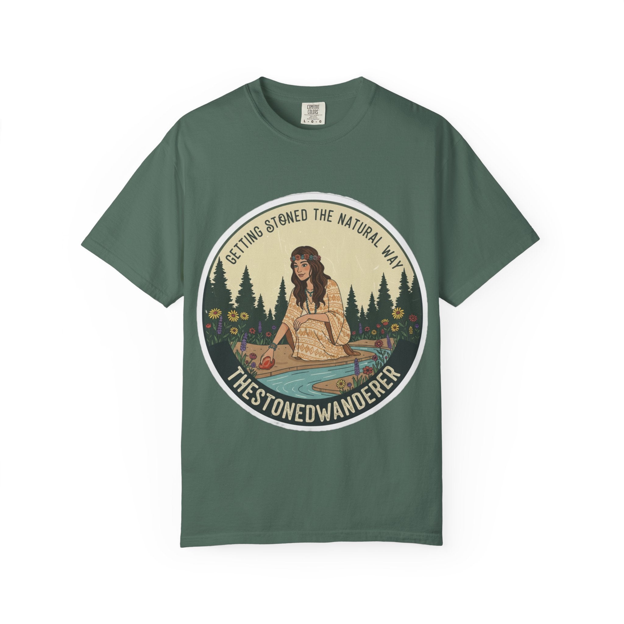 Vintage Nature Graphic T-Shirt — "Getting Stoned the Natural Way" Outdoor Vibes