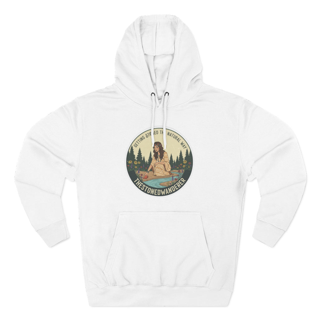 Outdoor Adventure Hoodie — "The Stone Wanderer" Vintage Camping Graphic