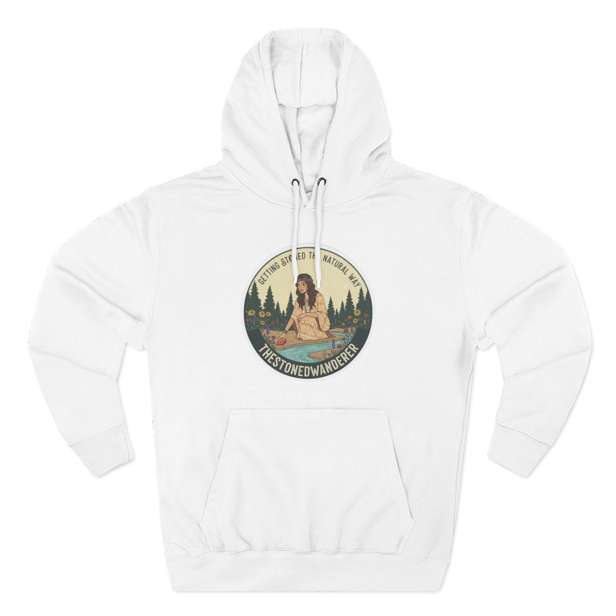 Outdoor Adventure Hoodie — "The Stone Wanderer" Vintage Camping Graphic