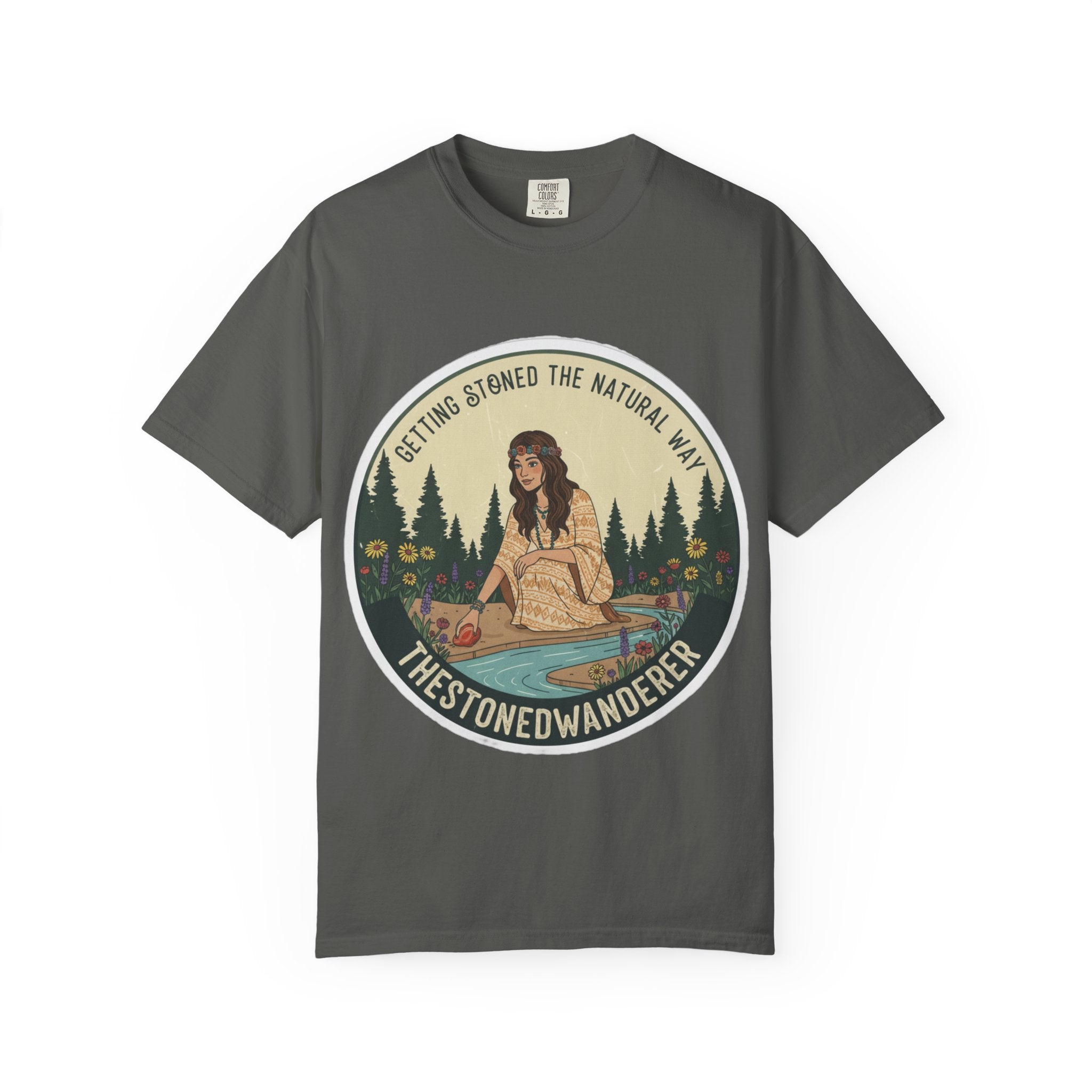 Vintage Nature Graphic T-Shirt — "Getting Stoned the Natural Way" Outdoor Vibes