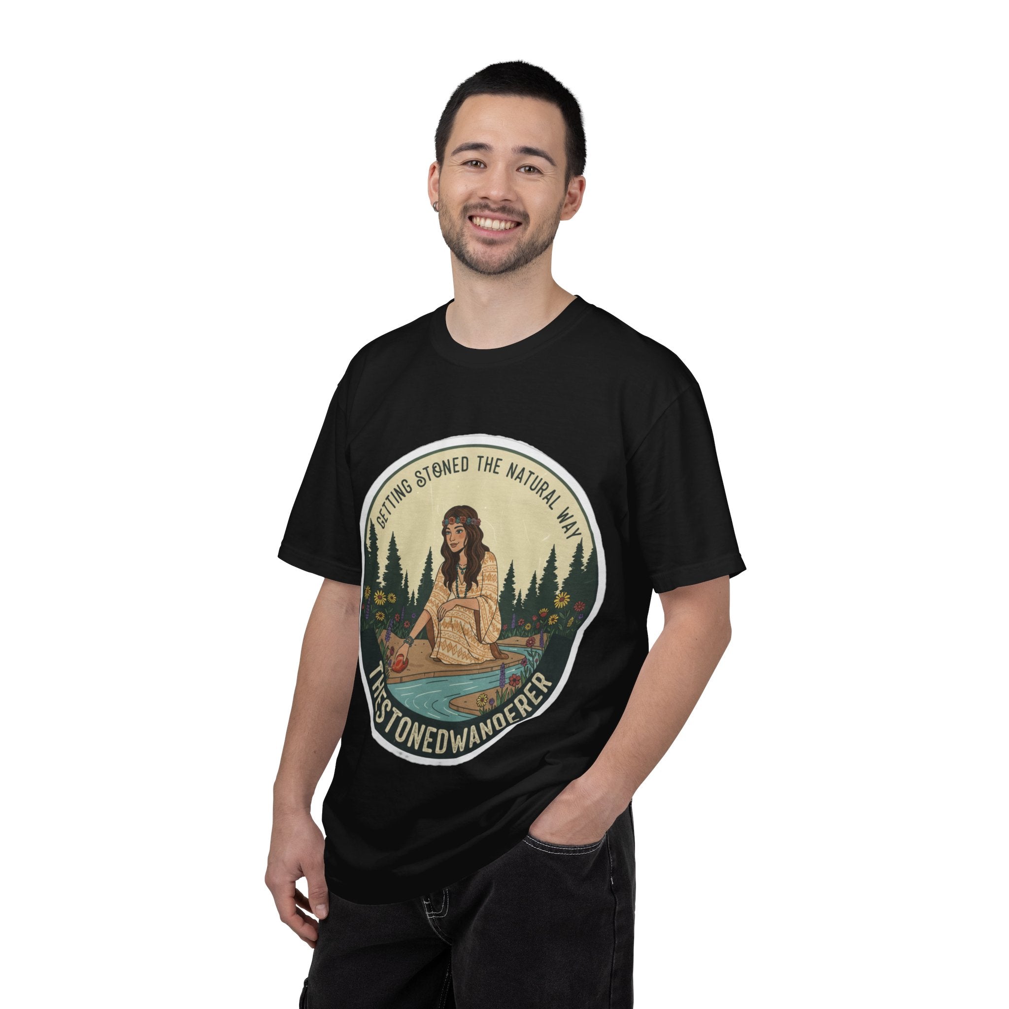 Vintage Nature Graphic T-Shirt — "Getting Stoned the Natural Way" Outdoor Vibes