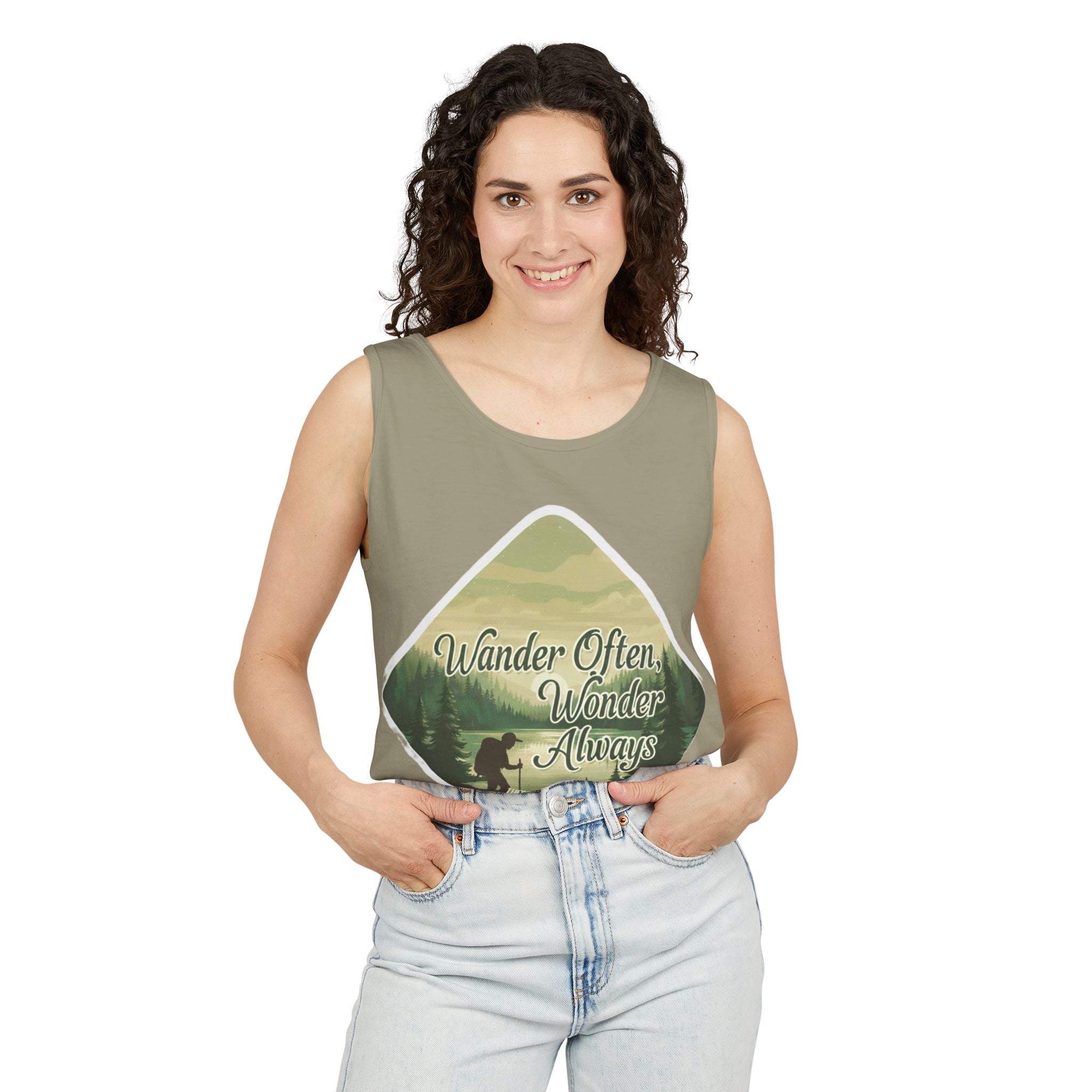 Wander Often, Wonder Always Tank Top — Adventure Scenic Graphic Tank