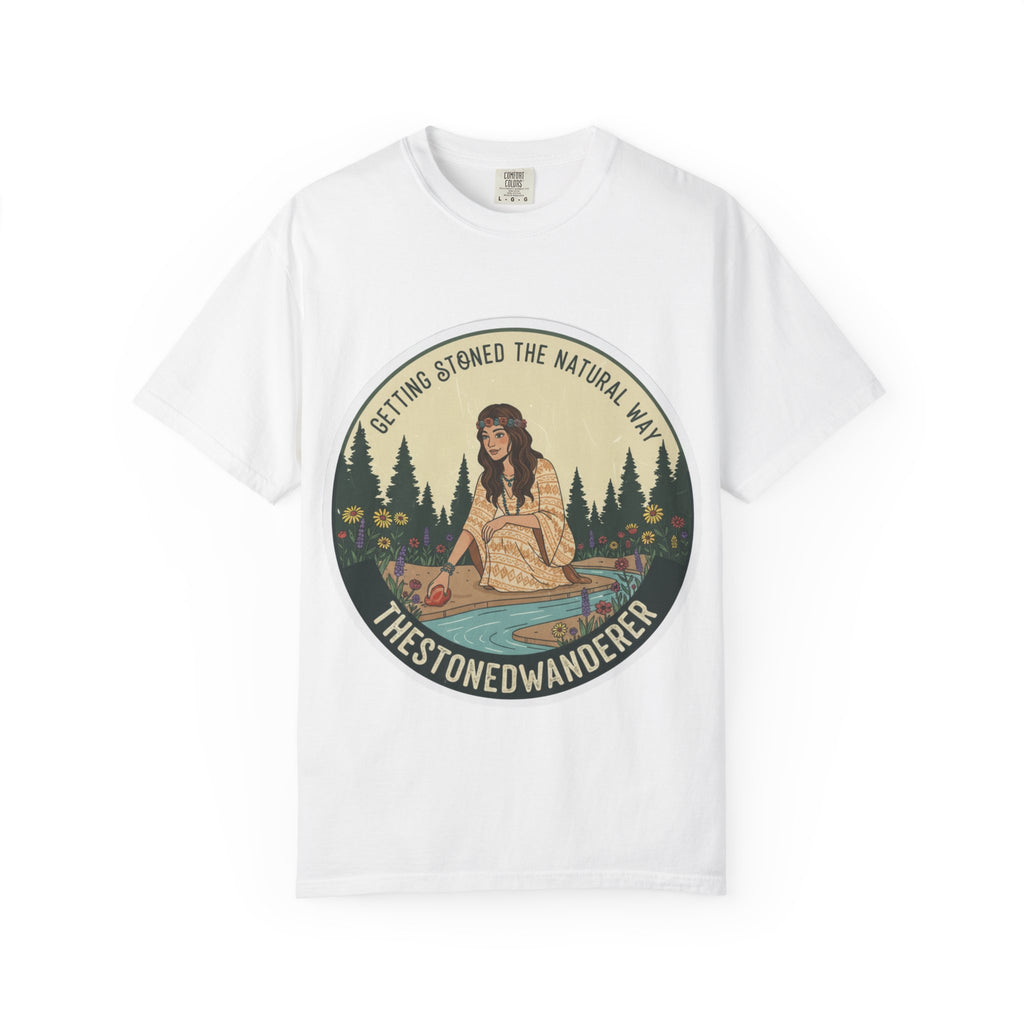 Vintage Nature Graphic T-Shirt — "Getting Stoned the Natural Way" Outdoor Vibes