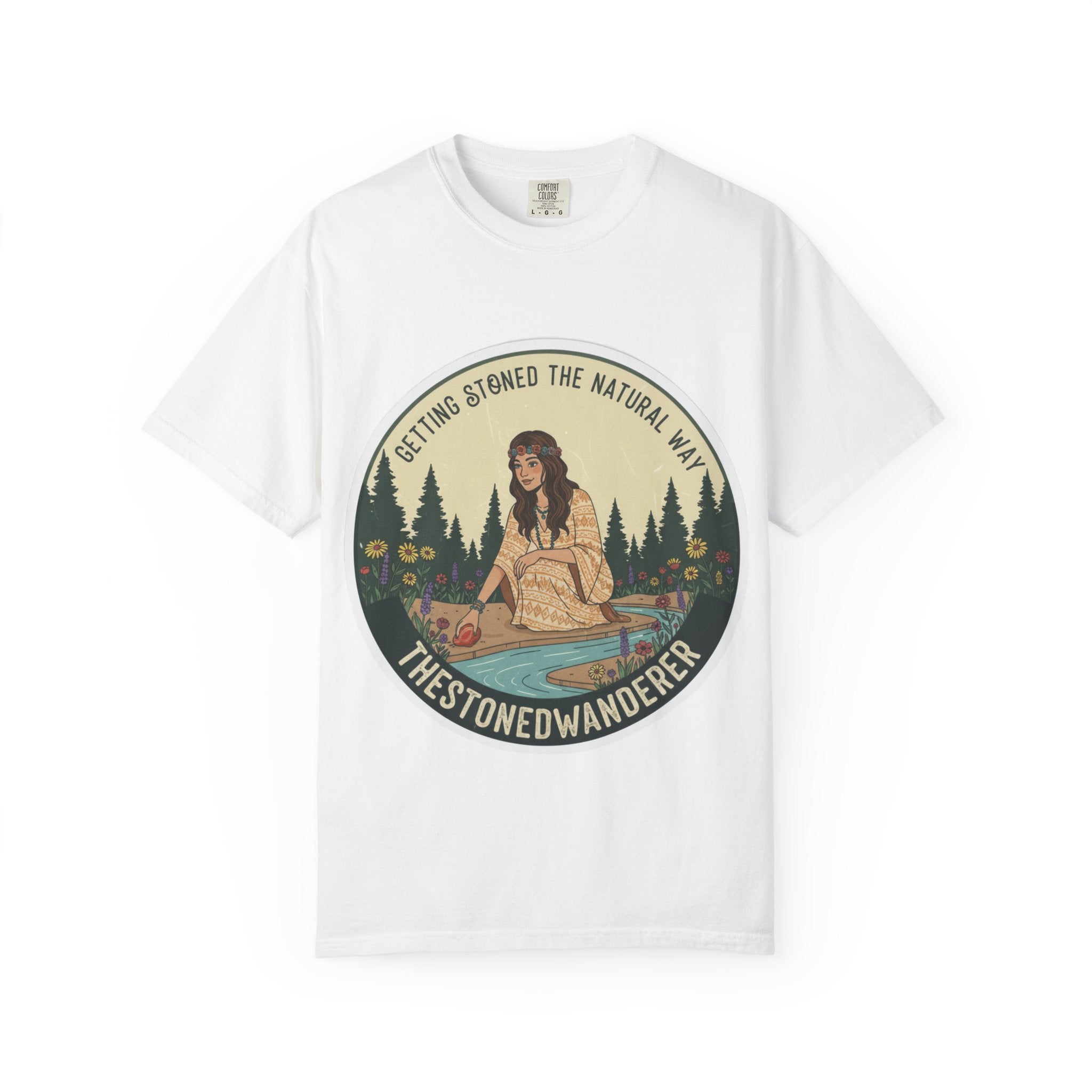 Vintage Nature Graphic T-Shirt — "Getting Stoned the Natural Way" Outdoor Vibes