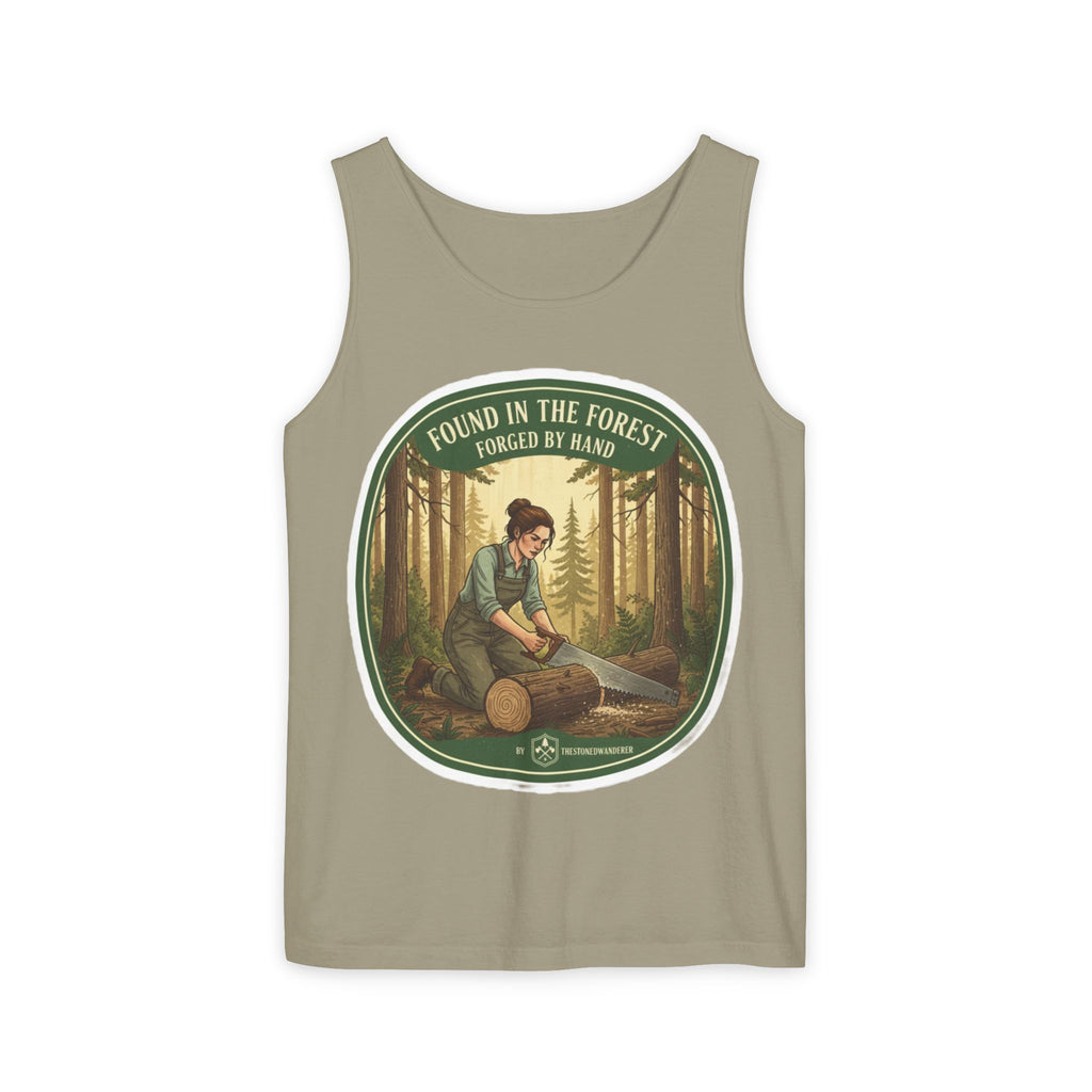 Found in the Forest Tank Top — 'Forged by Hand' Woodworker Nature Graphic