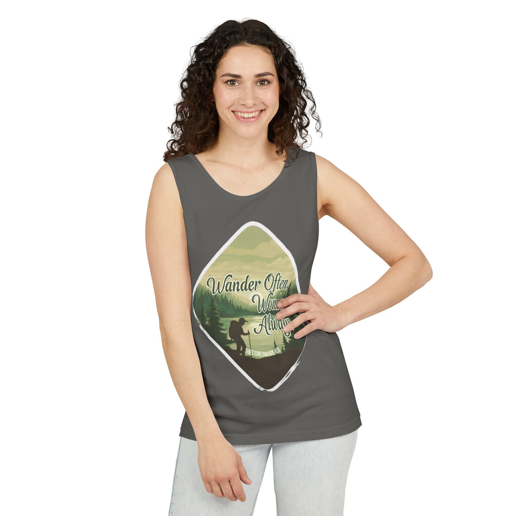 Wander Often, Wonder Always Tank Top — Adventure Scenic Graphic Tank