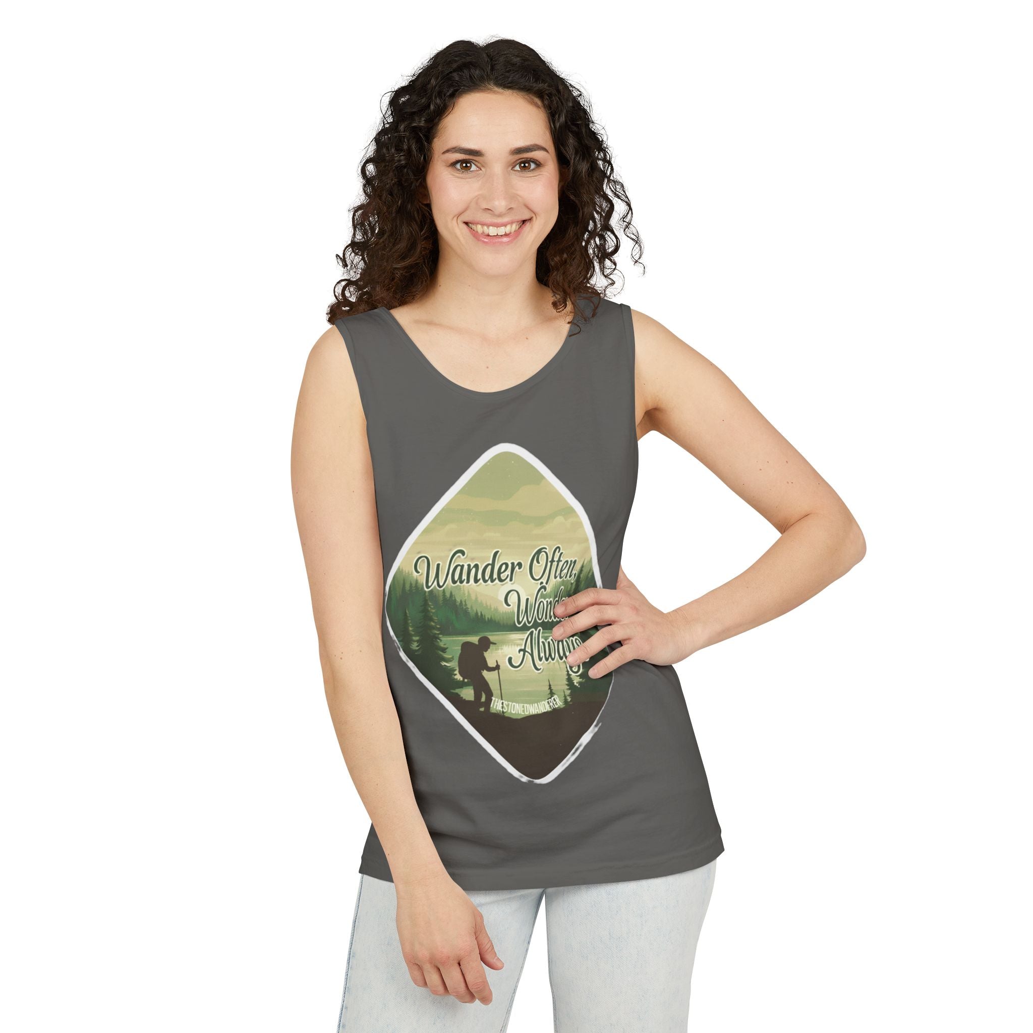 Wander Often, Wonder Always Tank Top — Adventure Scenic Graphic Tank