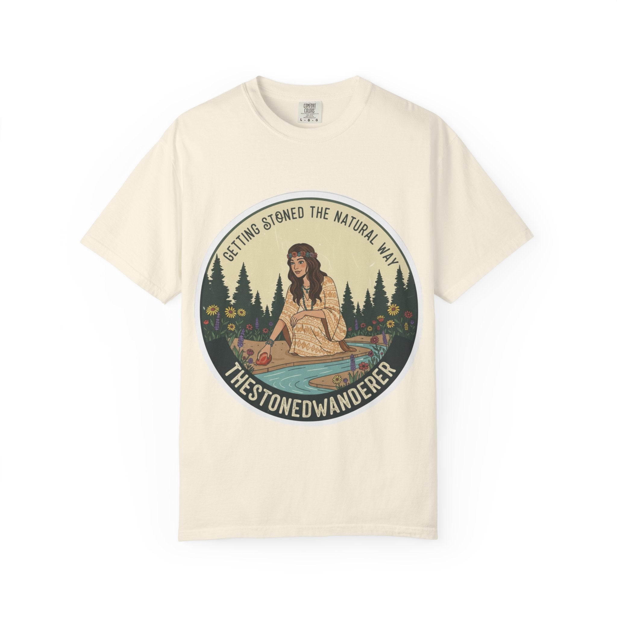 Vintage Nature Graphic T-Shirt — "Getting Stoned the Natural Way" Outdoor Vibes