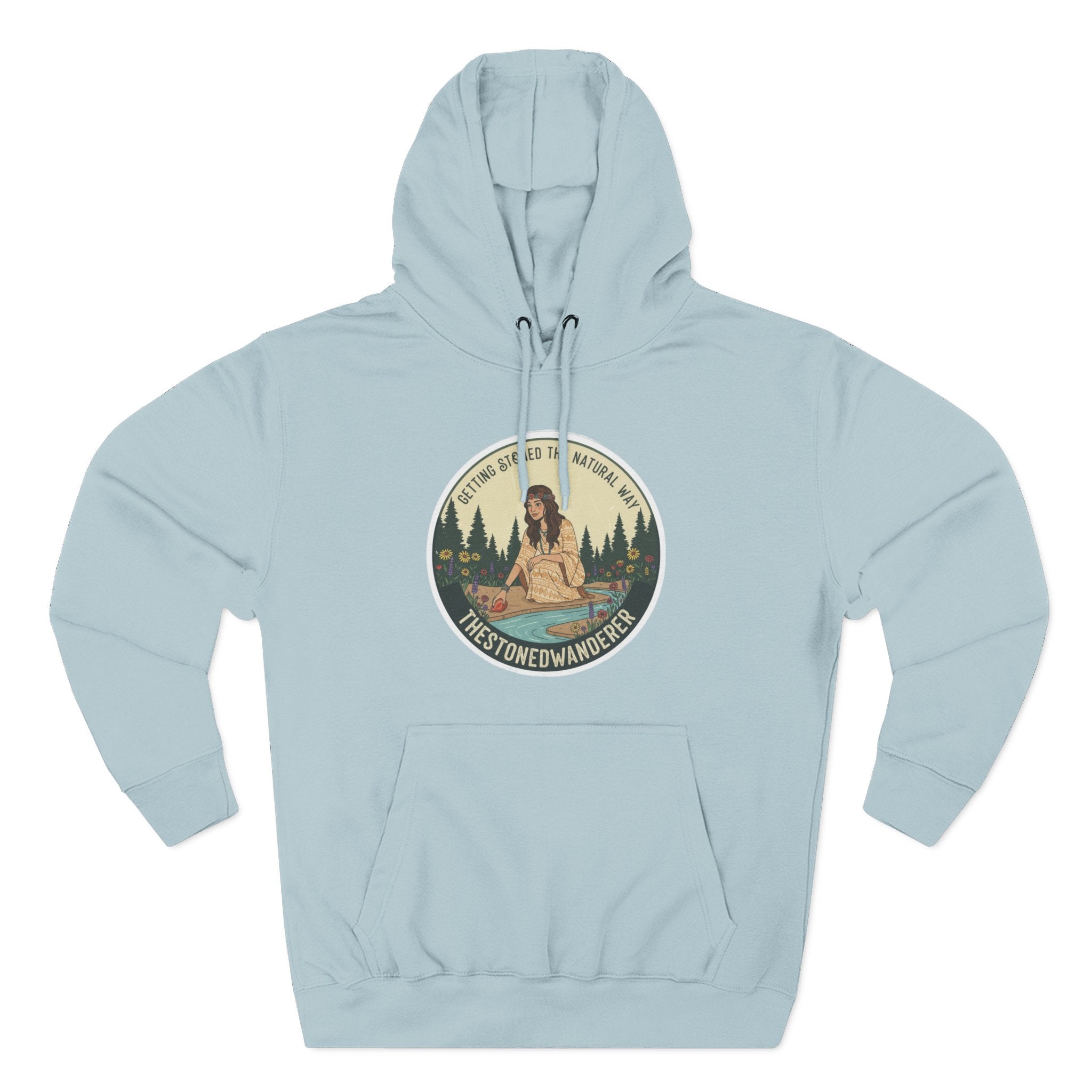 Outdoor Adventure Hoodie — "The Stone Wanderer" Vintage Camping Graphic