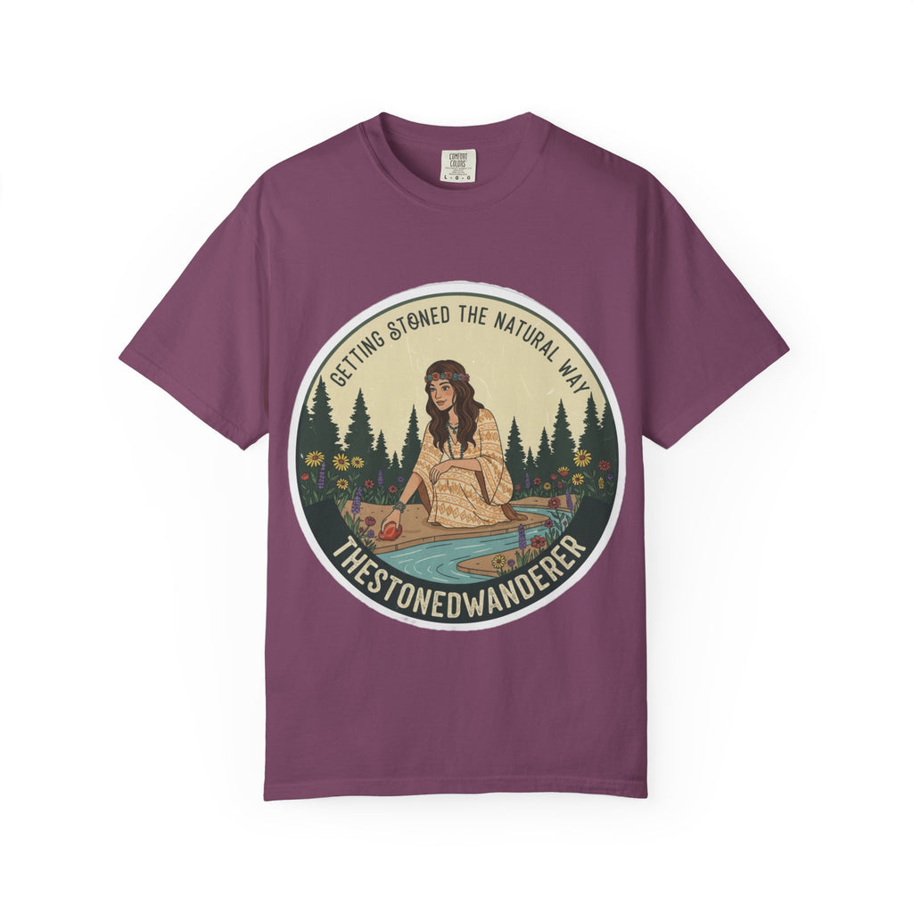 Vintage Nature Graphic T-Shirt — "Getting Stoned the Natural Way" Outdoor Vibes