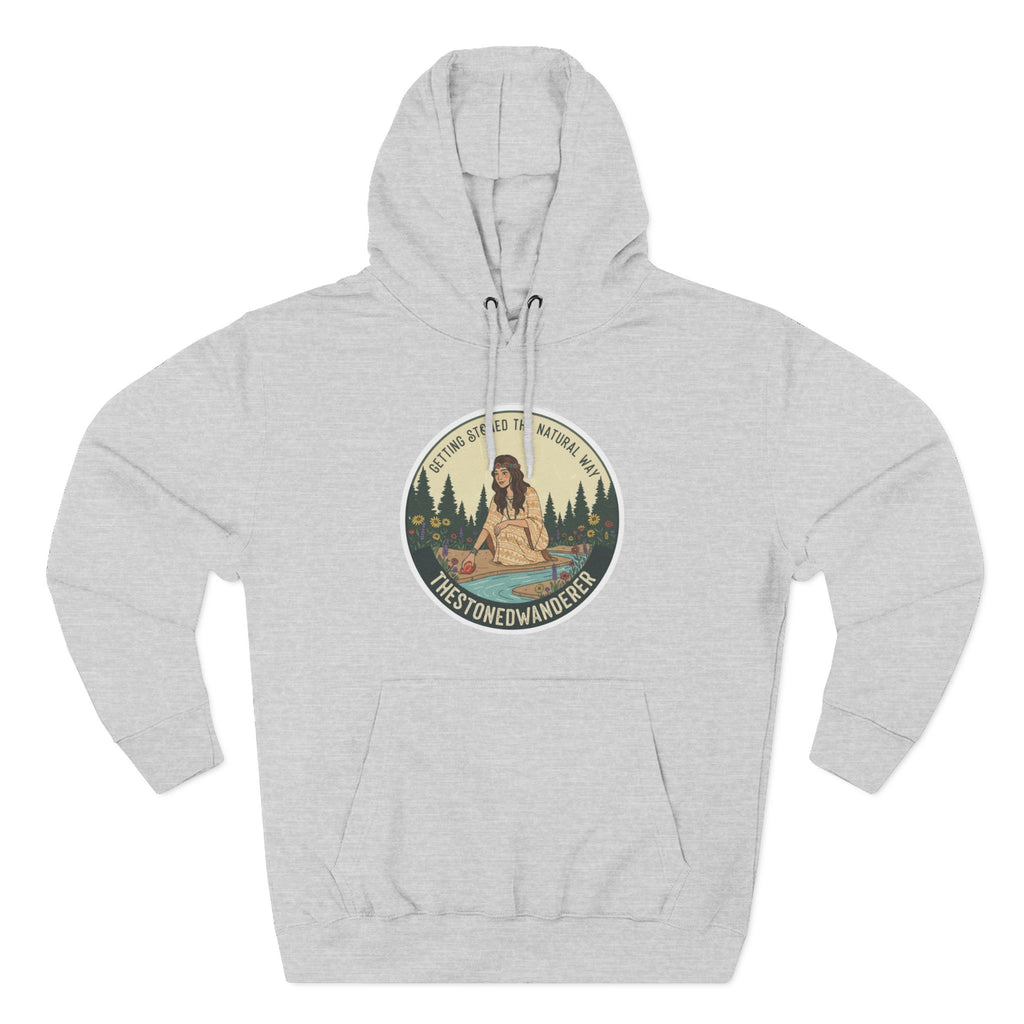 Outdoor Adventure Hoodie — "The Stone Wanderer" Vintage Camping Graphic