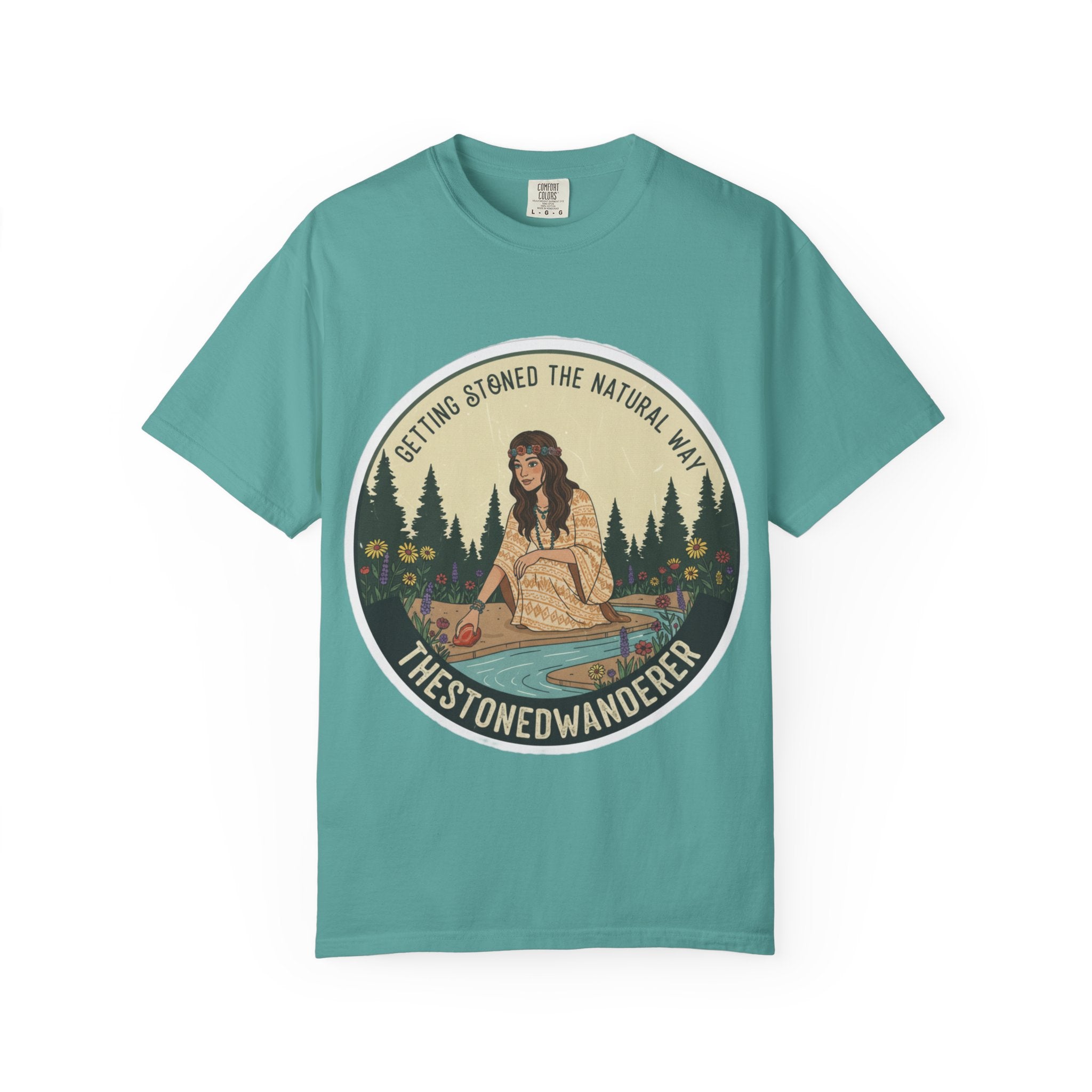 Vintage Nature Graphic T-Shirt — "Getting Stoned the Natural Way" Outdoor Vibes