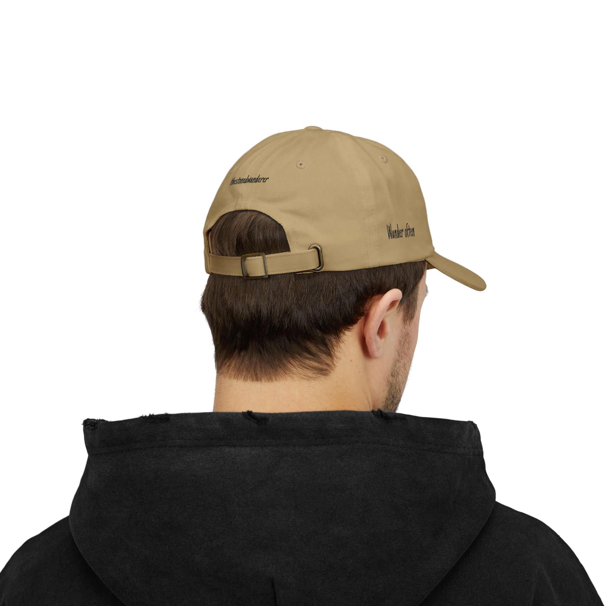 Dad Cap — "Wander often, Wonder always" Embroidered Travel Hat