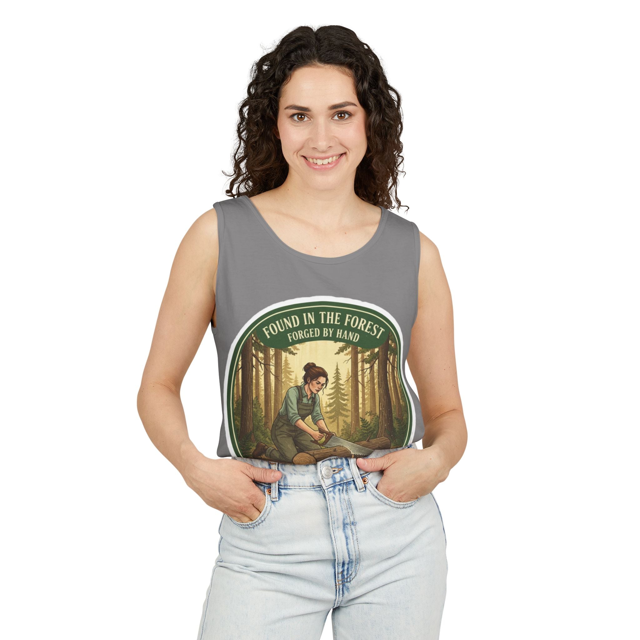 Found in the Forest Tank Top — 'Forged by Hand' Woodworker Nature Graphic