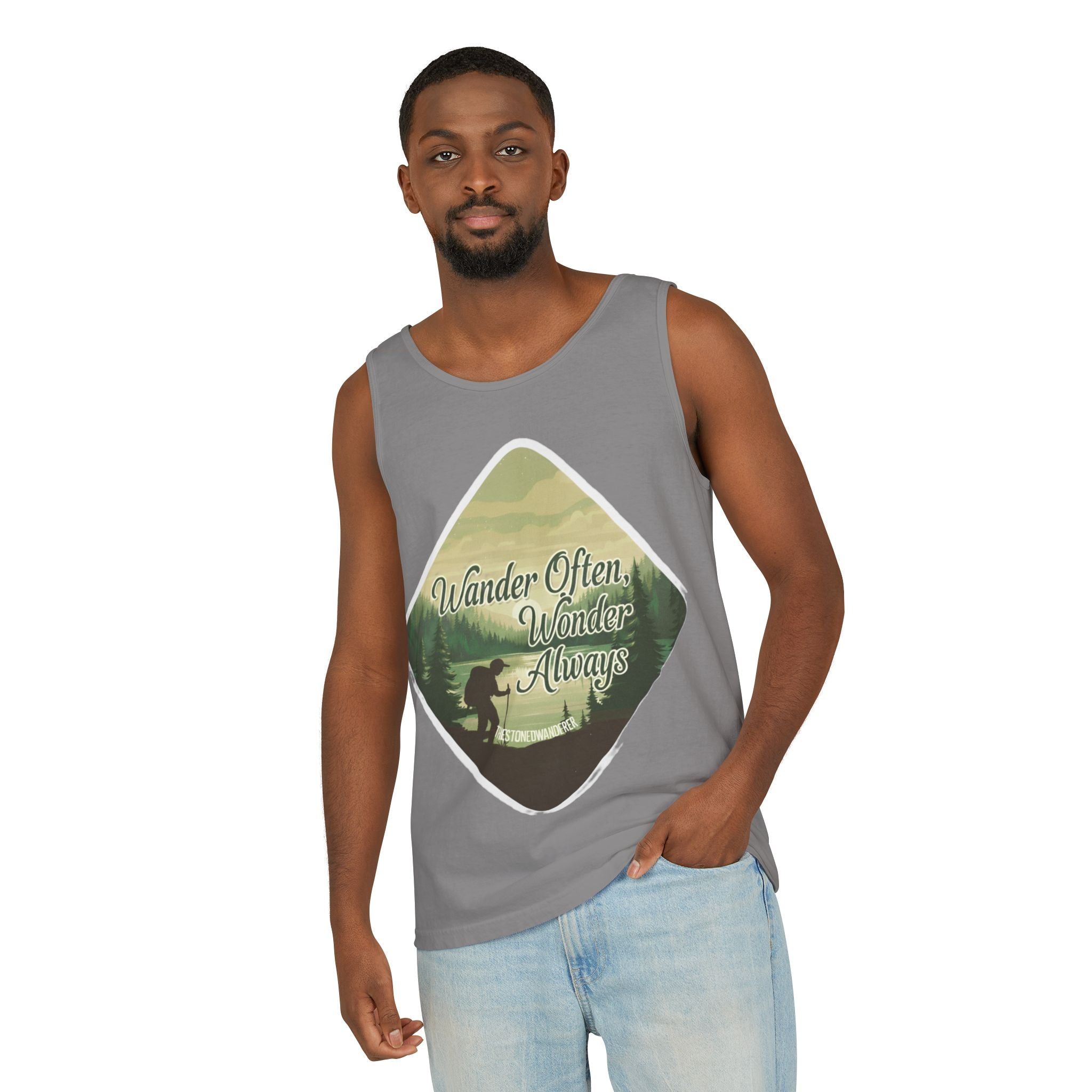 Wander Often, Wonder Always Tank Top — Adventure Scenic Graphic Tank