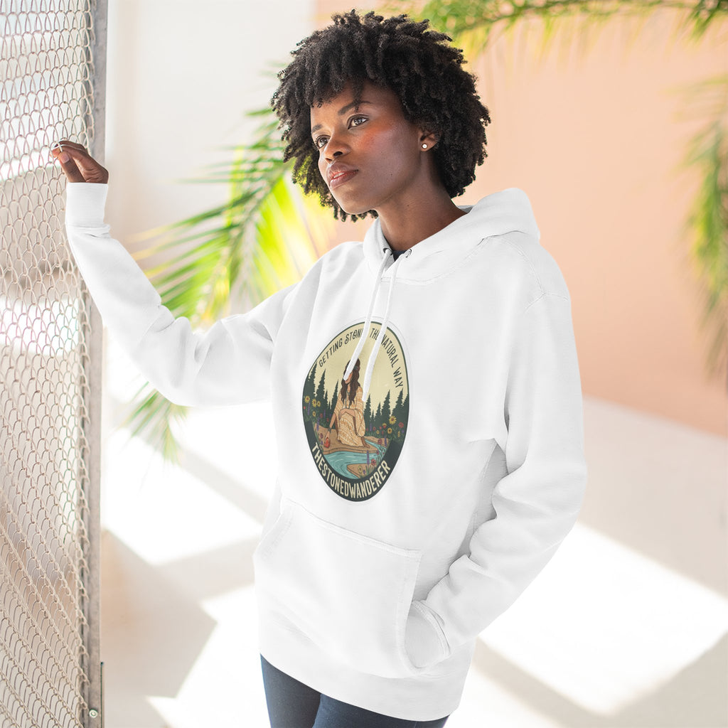 Outdoor Adventure Hoodie — "The Stone Wanderer" Vintage Camping Graphic