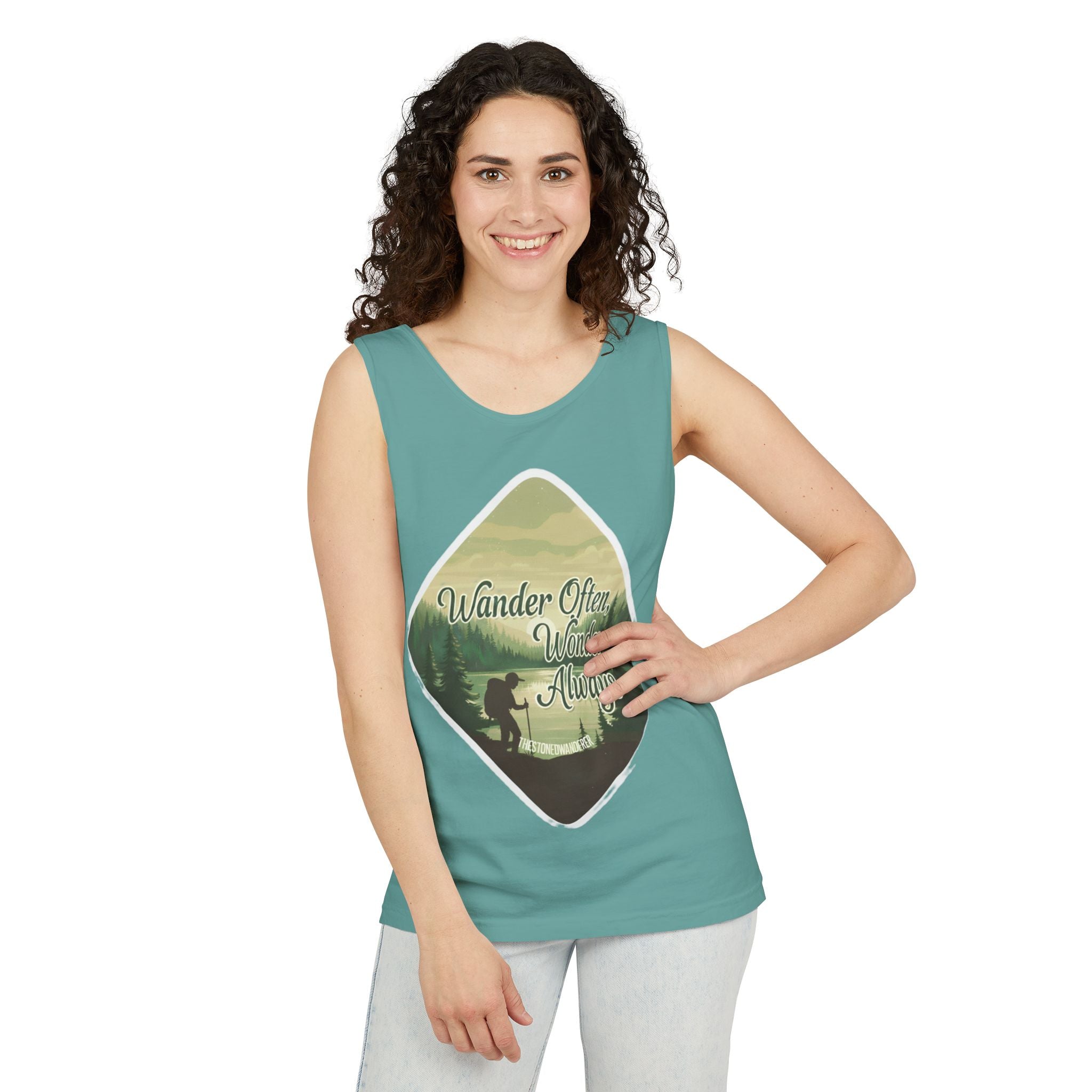 Wander Often, Wonder Always Tank Top — Adventure Scenic Graphic Tank