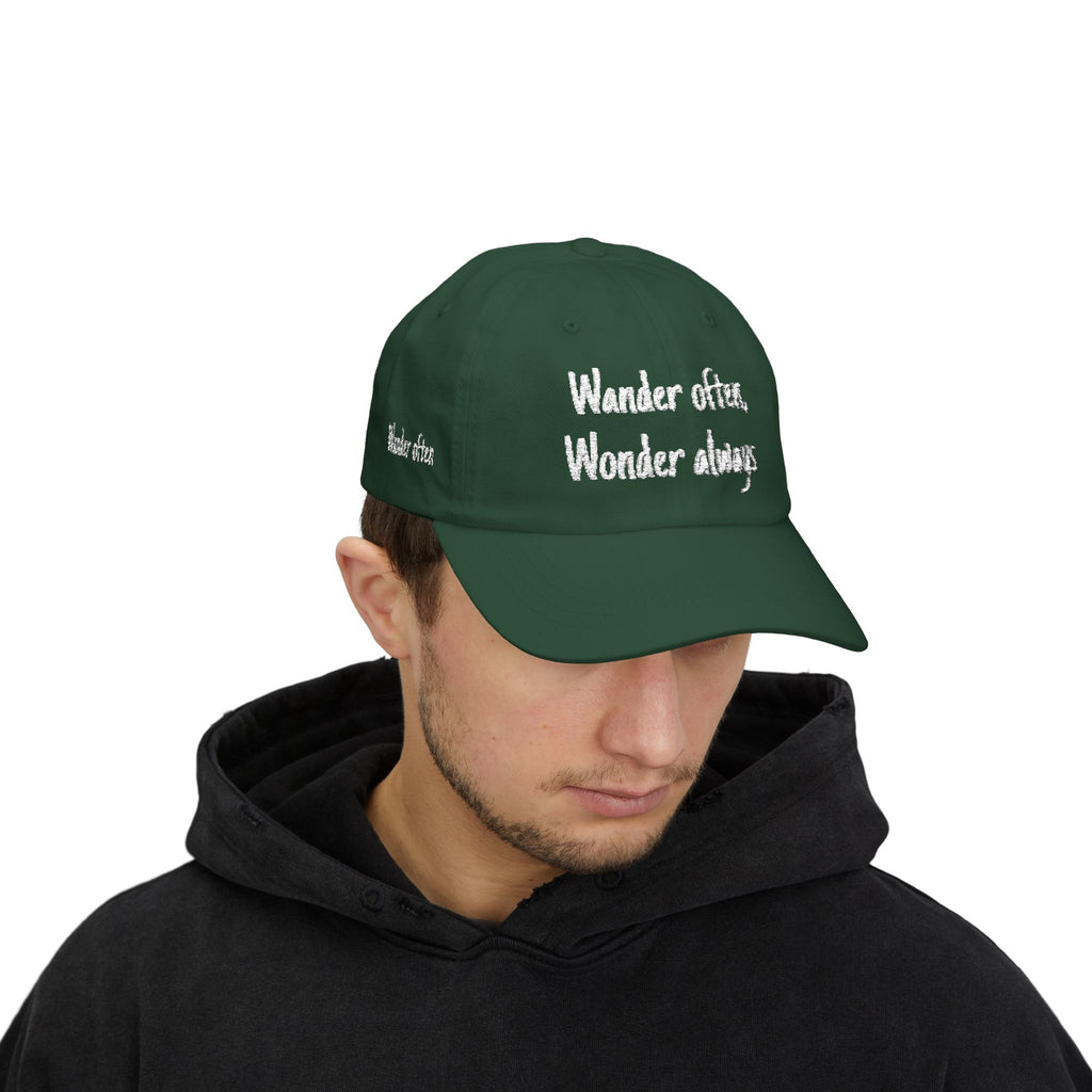 Wander Often Wonder Always Dad Cap