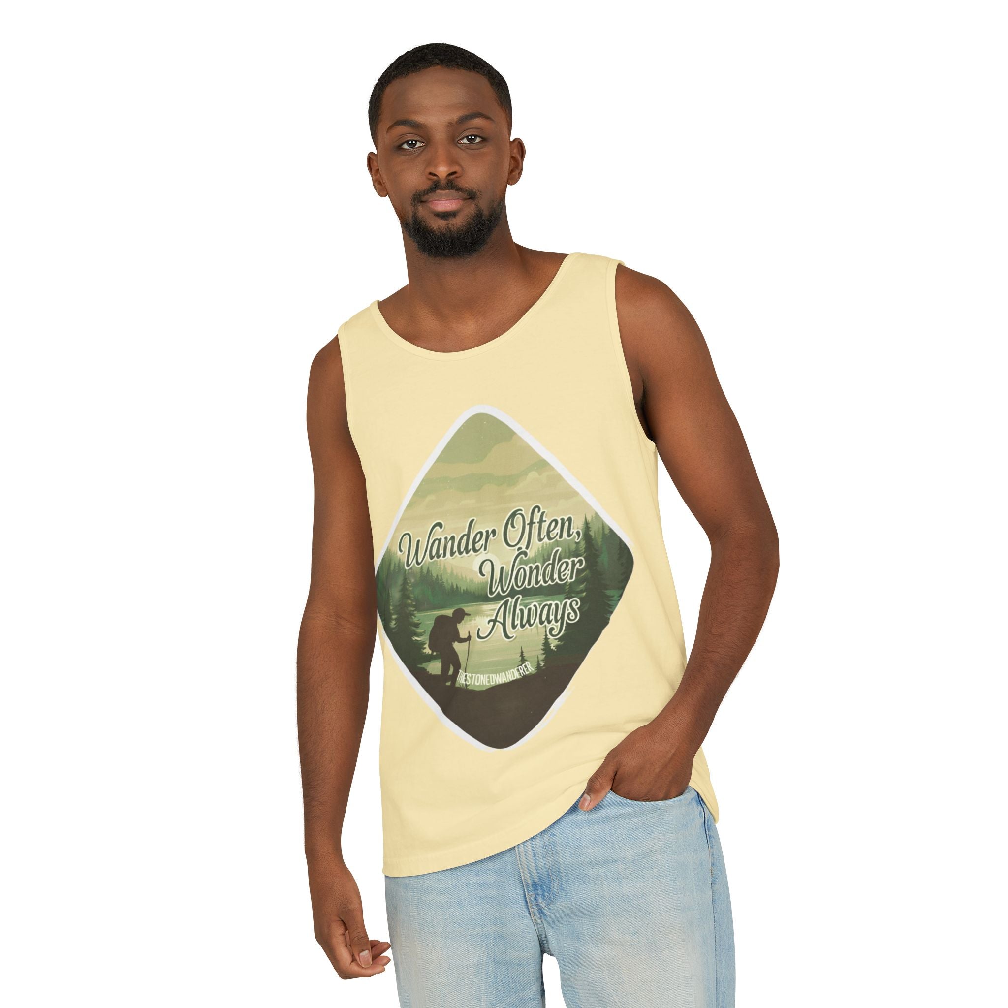 Wander Often, Wonder Always Tank Top — Adventure Scenic Graphic Tank