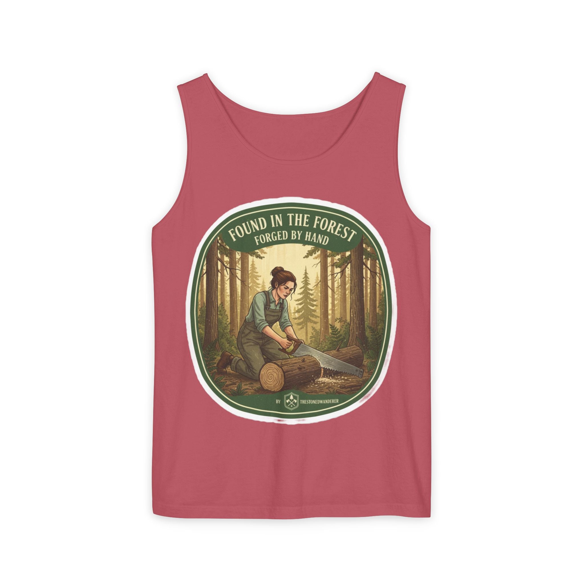 Found in the Forest Tank Top — 'Forged by Hand' Woodworker Nature Graphic