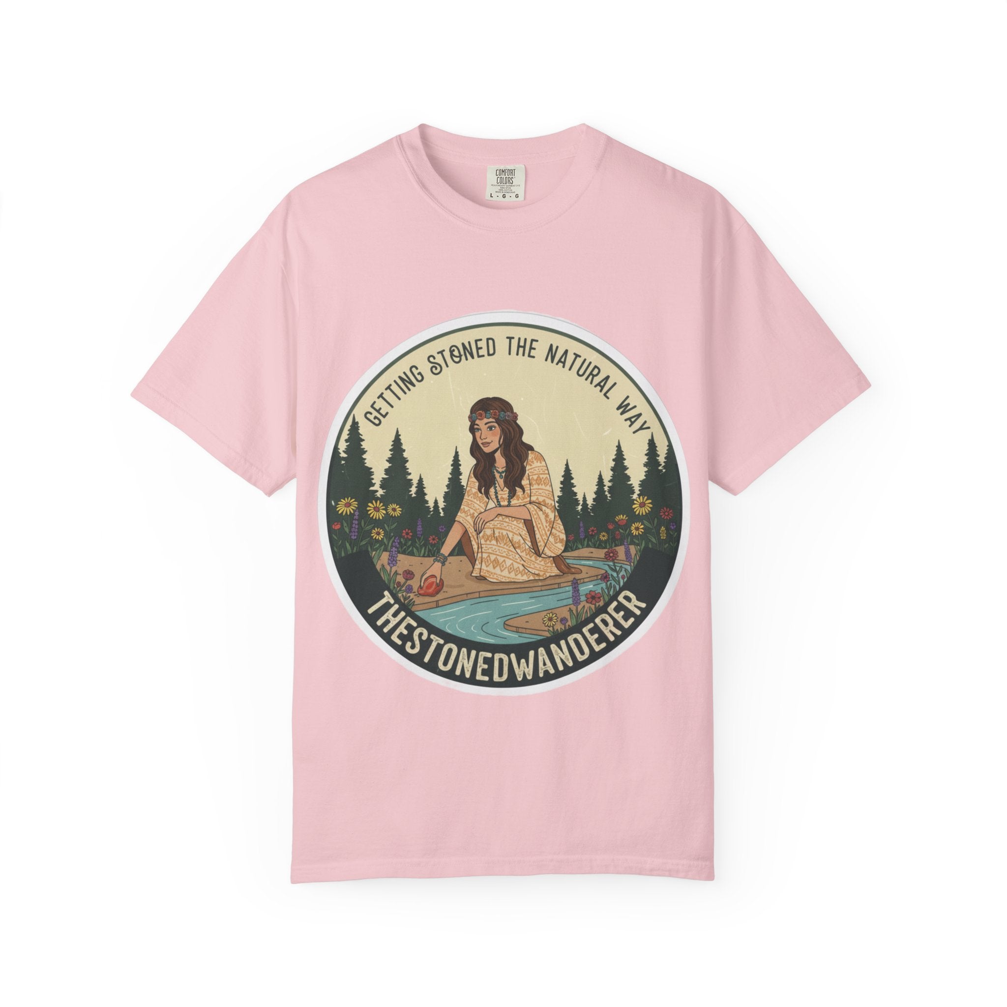 Vintage Nature Graphic T-Shirt — "Getting Stoned the Natural Way" Outdoor Vibes