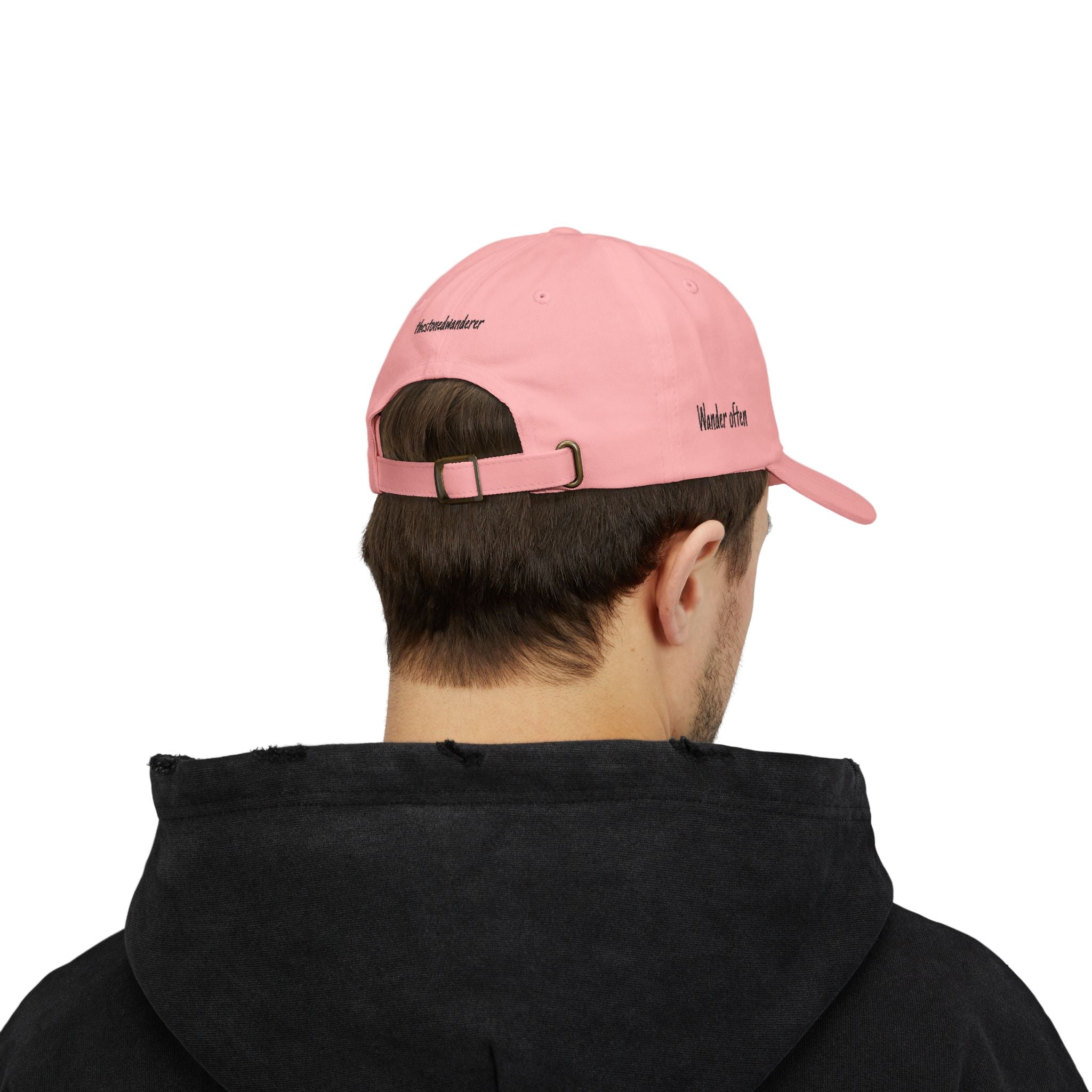 Dad Cap — "Wander often, Wonder always" Embroidered Travel Hat