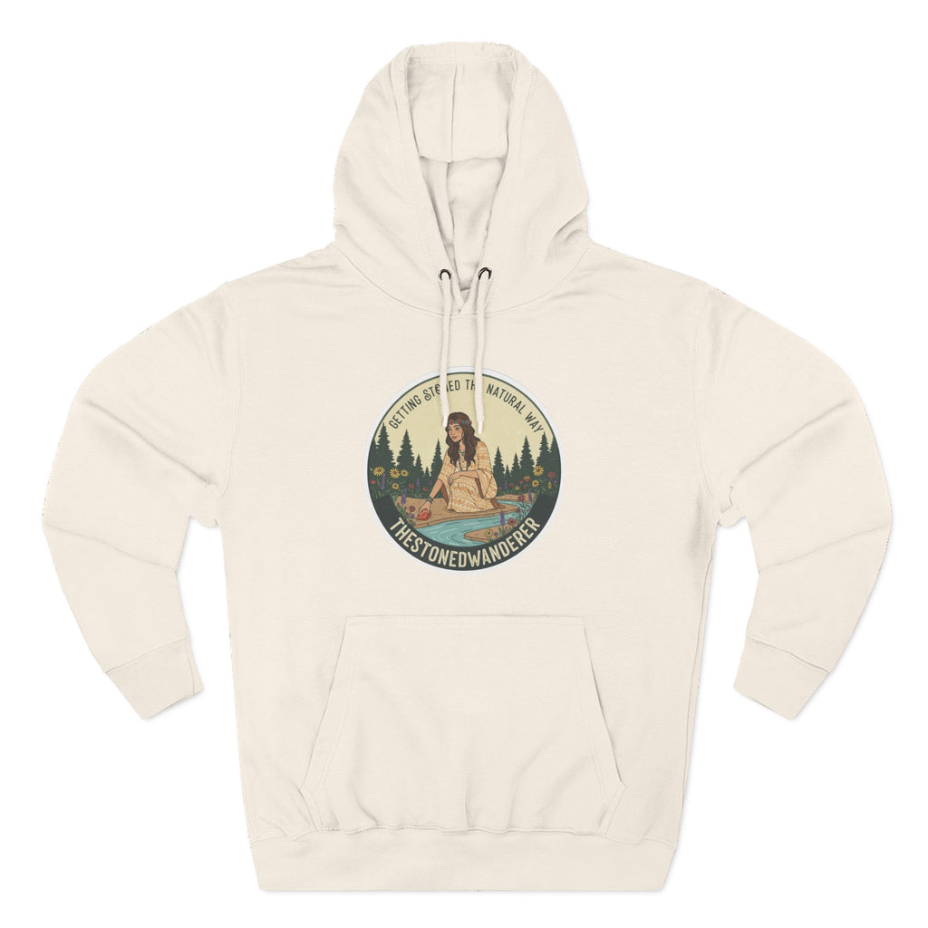 Outdoor Adventure Hoodie — "The Stone Wanderer" Vintage Camping Graphic