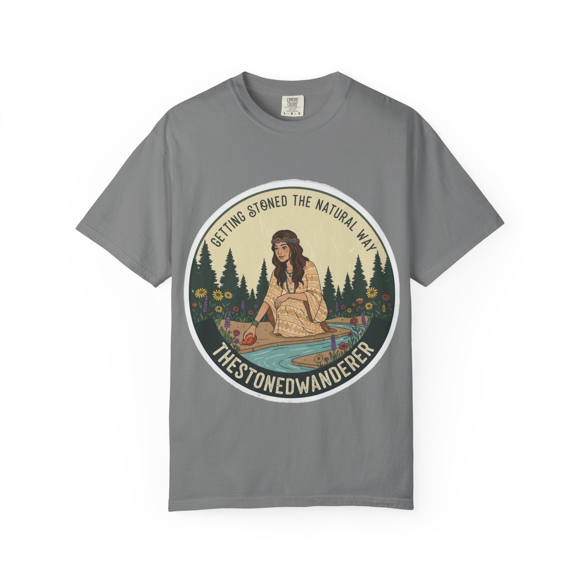 Vintage Nature Graphic T-Shirt — "Getting Stoned the Natural Way" Outdoor Vibes