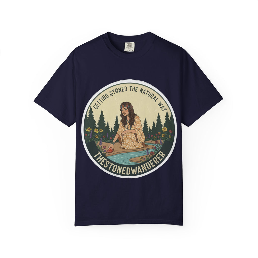 Vintage Nature Graphic T-Shirt — "Getting Stoned the Natural Way" Outdoor Vibes