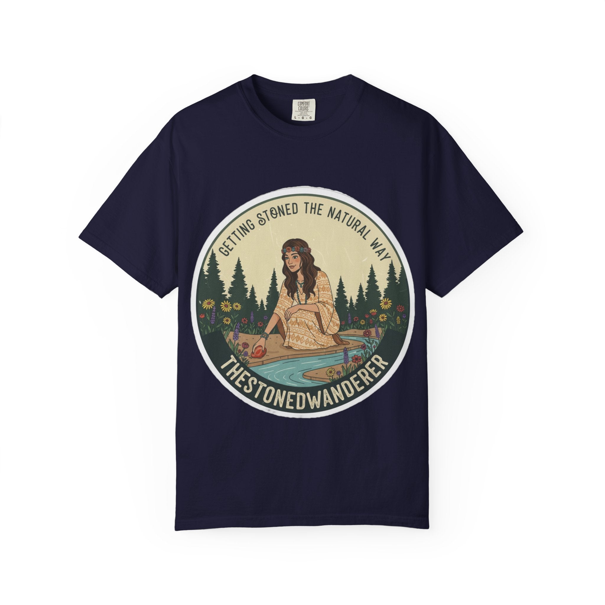 Vintage Nature Graphic T-Shirt — "Getting Stoned the Natural Way" Outdoor Vibes
